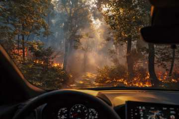 Impacto de incendios forestales en vehículos no alcanzados directamente por el fuego