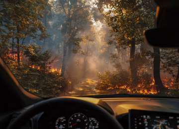 Impacto de incendios forestales en vehículos no alcanzados directamente por el fuego