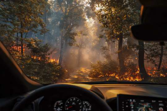 Impacto de incendios forestales en vehículos no alcanzados directamente por el fuego