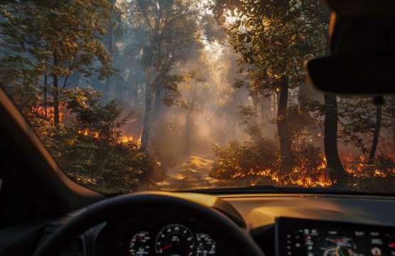 Impacto de incendios forestales en vehículos no alcanzados directamente por el fuego