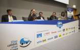 De izquierda a derecha: Francisco Gutiérrez Tiradas, una vida dedicada a la mecánica; Nuria Álvarez, Secretaria General Institucional de ASETRA; José Martín Navarro, Presidente de la Fundación COMFORP; Ramón Caballero, Director de Marketing de Valeo Servi